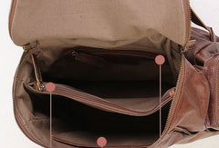 Handmade Leather backpack bag shoulder bag Coffee women leather purse - EverHandmade