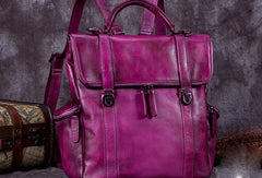 Vintage Handmade Womens Leather Backpack Bag Fashion Backpack Purse For Women - EverHandmade