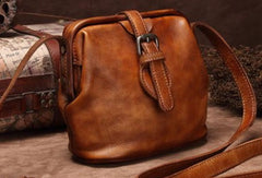 Vintage Leather Doctor Crossbody Bag Shoulder Bag Purse For Women