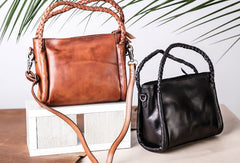 Handmade vintage handbag tote bag leather crossbody bag purse shoulder bag women - EverHandmade