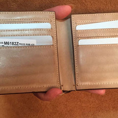 Handmade Leather Mens Cool billfold Leather Wallet Men Slim Wallet Bifold for Men