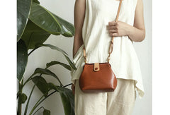 Genuine Leather Cute Doctor Bag Crossbody Bag Shoulder Bag Women Girl Fashion Leather Purse