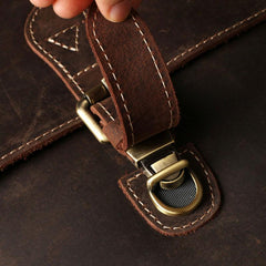 Leather Mens Cool Backpack Messenger Bag Coffee Travel Backpack Hiking Backpack for men