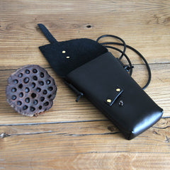 Handmade LEATHER WOMEN Cell Phone Saddle SHOULDER BAG Small Crossbody Purse FOR WOMEN