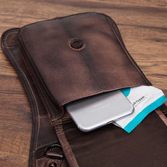 Cool Vintage Leather Mens Belt Pouch Waist Bag Drop Leg Bag Mini Shoulder Bag For Men