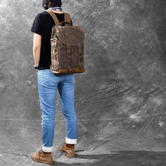 Waxed Canvas Leather Mens 15