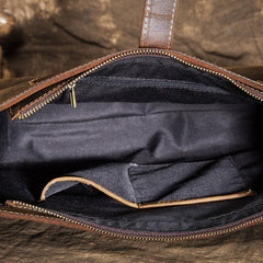 Cool Vintage Brown Leather Mens Messenger Bag Side Bag Work Bag Shoulder Bag for Men