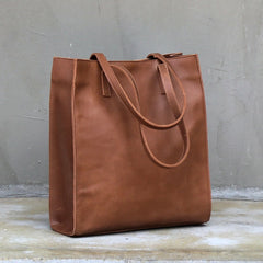 Vintage WOMENs LEATHER Tote Bag Stylish Leather Work Tote Purses FOR WOMEN