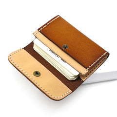 Leather Mens Card Wallet Front Pocket Wallets Small Slim Wallets Change Wallet for Men