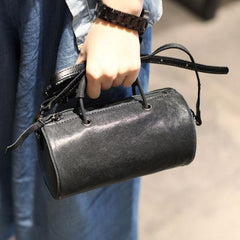 Small Black Leather Crossbody Bag Purse - Annie Jewel
