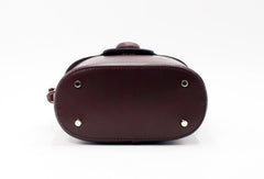 Genuine Leather Doctor Bag Bucket Bag Handbag Shoulder Bag for Women Leather Crossbody Bag - EverHandmade