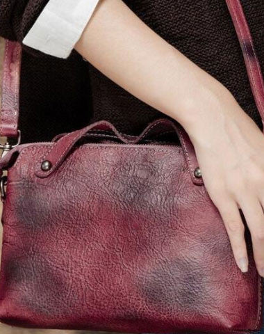 Handmade Leather crossbody purse shoulder bag for women leather clutch - EverHandmade