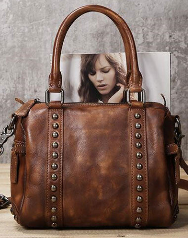 Handmade Leather handbag purse shoulder bag for women leather shopper bag - EverHandmade