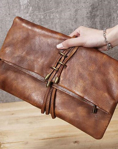 Handmade Leather clutch purse shoulder bag for women leather crossbody bag - EverHandmade