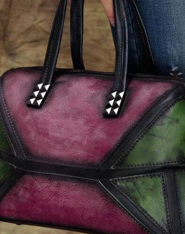 Handmade Leather handbag purse shoulder bag for women leather shopper bag - EverHandmade