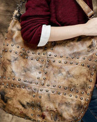 Handmade Leather handbag purse shoulder bag for women leather shopper bag