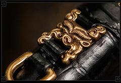 Handmade Leather Tibetan Mens Biker Chain Wallet Cool Wallet Long Chain Wallets for Men