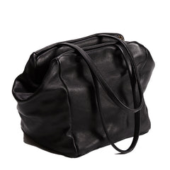 Black Soft LEATHER Large WOMENs Shoulder Bag Hobo Purses FOR WOMEN