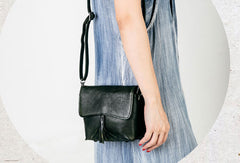 Handmade vintage purse leather crossbody bag purse shoulder bag for women