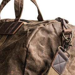Canvas Mens Weekender Bag Travel Bag Duffle Bags Overnight Bag Holdall Bag for men
