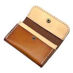 Leather Mens Card Wallet Front Pocket Wallets Small Slim Wallets Change Wallet for Men