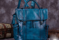 Vintage Handmade Womens Leather Backpack Bag Fashion Backpack Purse For Women - EverHandmade