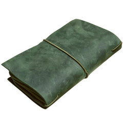 Cool Leather Canvas Mens Bifold Long Wallet Leather Long Wallet for Men