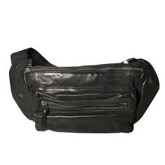Leather Men Fanny Pack Small Waist Bag Hip Pack Belt Bag Bumbag for Men