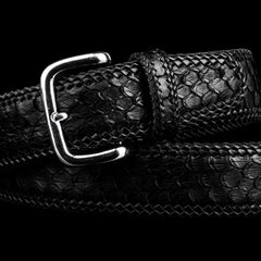 Handmade Black Leather Mens Belts Custom Cool Leather Men Belt for Men