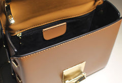 Genuine Leather purse shoulder bag black red for women leather crossbody bag