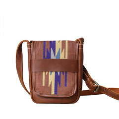 Embroidered Leather Mens Womens Mini Shoulder Bag Side Bag Messenger Bag for Men