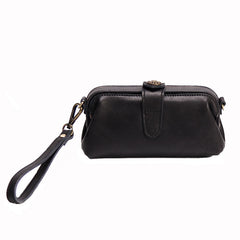 Vintage LEATHER Womens Wristlet Bag Doctor Long Wallet Mini Shoulder Bag FOR Women