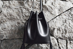 Genuine Leather bucket bag shoulder bag for women leather crossbody bag - EverHandmade