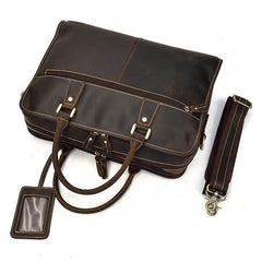 Vintage Leather Brown Men's 14‘’ Laptop Briefcase Professional Briefcase Business Handbag For Men