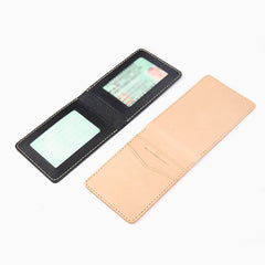 Cool Leather Mens Slim License Wallet Front Pocket Wallet Slim Card Wallet for Men