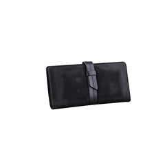 Handmade Leather Mens Cool Long Leather Wallet Clutch Wristlet Wallet for Men