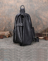 Cool Men's Leather Sling Bag Sling Pack Leather Sling Backpacks For Men