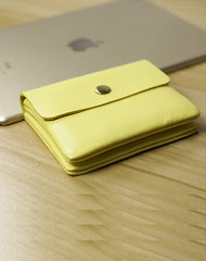 Cute Women Green Leather Mini Zip Coin Wallets Change Wallets Slim Billfold Wallet For Women