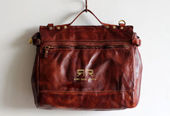 Handmade Leather messenger bacg stachel bag for women leather shoulder bag - EverHandmade