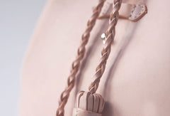 Handmade leather purse backpack beige bag shoulder bag satchel bag purse women - EverHandmade