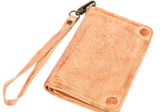 Handmade Genuine Leather Wallet billfold Leather Wallet Slim Bifold Wallet Wristlet Bag For Women - EverHandmade