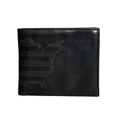 Handmade Leather Mens Cool Slim billfold Leather Wallet Men Small Wallets Bifold for Men