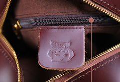 Handmade handbag purse leather round crossbody bag purse shoulder bag for women