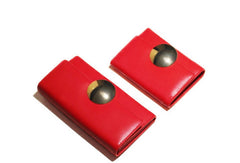 Genuine leather Bifold Cute billfold clutch purse long wallet purse clutch women - EverHandmade