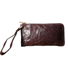 leather zip wallet mens long leather wallet zip around wallet long wallets for men 