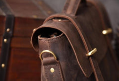 Handmade Cool leather mens Briefcases vintage laptop Briefcase Business Briefcase - EverHandmade