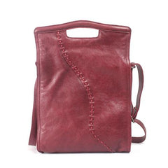Leather Burgundy Bucket Bag Folded Bucket Style Purse - Annie Jewel