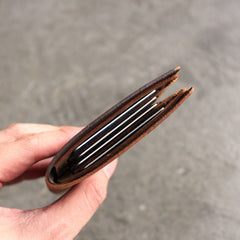 Vintage LEATHER Womens Small Wallet Bifold Leather billfold Wallet FOR Women