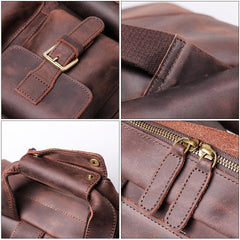 Cool Brown Mens Leather Dark Brown 15