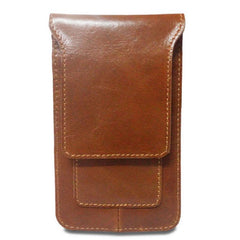 Cool Slim Mens Leather Cell Phone Holsters Belt Pouch Waist Bag for Men